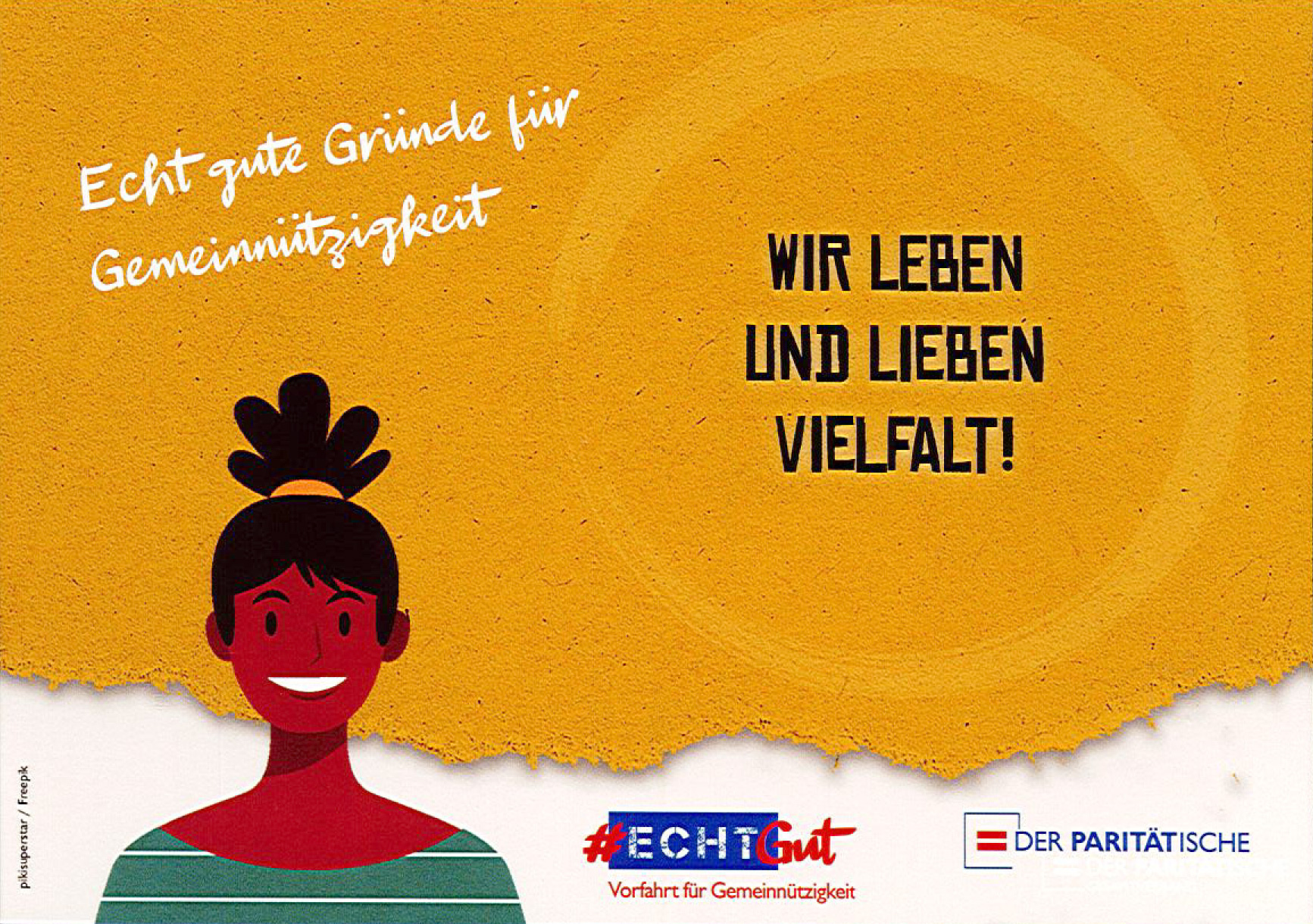 Postkarte: Wir leben und lieben Vielfalt! Postkarte: Wir leben und lieben Vielfalt!