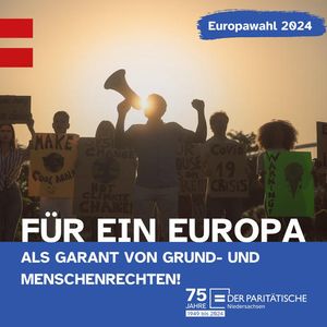 Bild mit Menschen und dem Titel: Für ein Europa